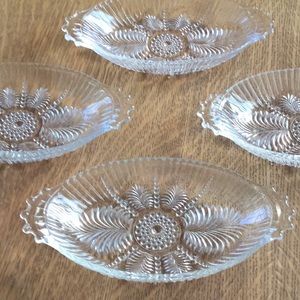 🌿4 Feather & Pearl Anchor Hocking Dishes🌿
